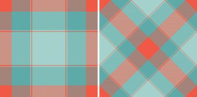 Tartan texture background of check plaid textile with a seamless fabric pattern . Set in summer colors for trendy everyday bags for women. vector