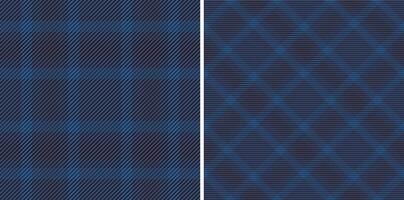 Seamless texture of fabric tartan background with a plaid check textile pattern. Set in dark colors. Herringbone patterns in fashion and design. vector