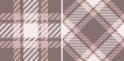 Check background textile of fabric plaid tartan with a seamless pattern texture . Set in pastel colors for symmetry tissue designs in fashion. vector