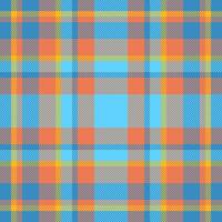 Plaid check pattern. Seamless fabric texture. Tartan textile print. vector