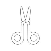 Silhouette of a pair of scissors. Scissors icon. Lineart style scissors. Editable stroke vector