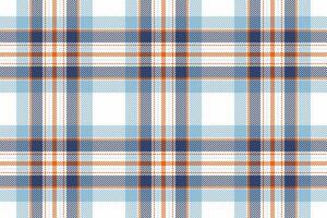 Frame tartan textile background, traditional check seamless. Periodic fabric texture plaid pattern in white and cyan colors. vector