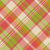 Print texture fabric tartan, table cloth plaid seamless. Window textile background check pattern in red and light colors. vector