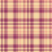 Uniform fabric texture check, oriental background pattern. Amazing tartan textile seamless plaid in red and amber colors. vector