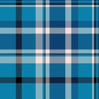 Direct pattern check textile, glen fabric plaid background. Menswear tartan seamless texture in cyan and light colors. vector