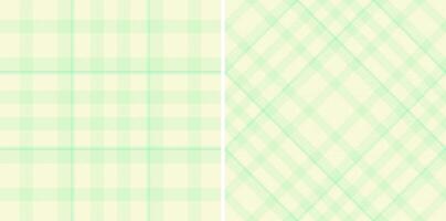 Check plaid textile of pattern seamless with a background fabric texture tartan. Set in light colors. Fashion trends with mixed straight stripes. vector
