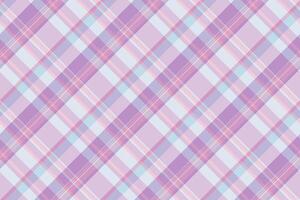 Traditional texture plaid fabric, shop background textile. Screen tartan seamless pattern check in light and thistle colors. vector