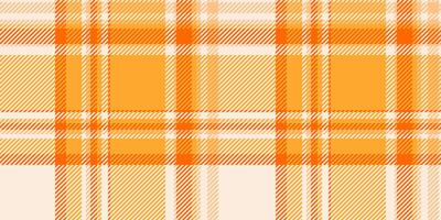 Bag texture fabric tartan, calm textile check. Scenery pattern background plaid seamless in light and amber colors. vector