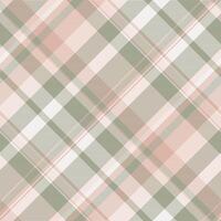 Calm textile check texture, geometry pattern fabric . Retail seamless background plaid tartan in light and pastel colors. vector