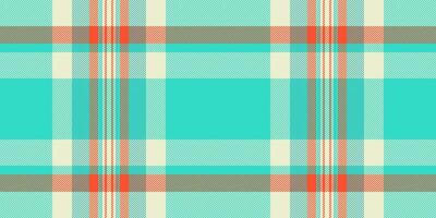 Aesthetic tartan plaid texture, volume textile background . Scottish fabric check seamless pattern in teal and light colors. vector