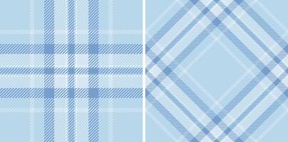 Seamless plaid of background textile fabric with a texture pattern tartan check. Set in sky colors. High quality bath towels for home. vector