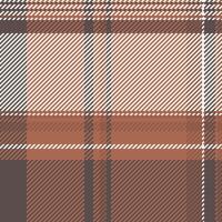 Warp check tartan textile, creative fabric background plaid. Folded pattern texture seamless in orange and white colors. vector