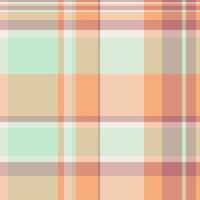 Upscale background plaid check, effect tartan seamless. Mature texture pattern textile fabric in light and orange colors. vector