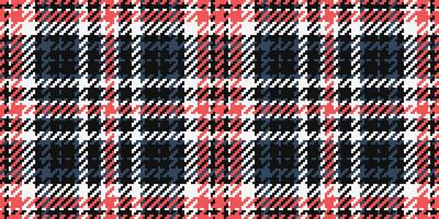Brazil tartan pattern background, windowpane texture fabric textile. Length seamless check plaid in black and white colors. vector