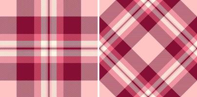 Seamless tartan textile of pattern texture check with a background fabric plaid. Set in warm colors. Eco friendly packaging ideas for products. vector