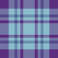 Indoor textile seamless , neat pattern check texture. Suit fabric tartan plaid background in cyan and violet colors. vector