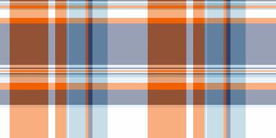 Network check pattern , preppy fabric tartan background. Hippy textile seamless plaid texture in orange and light colors. vector