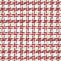 Gift paper seamless tartan textile, quality check fabric plaid. Warmth pattern background texture in white and red colors. vector