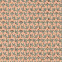 Hand drawn floral pattern design. Simple ornament with plant and leaf. vector