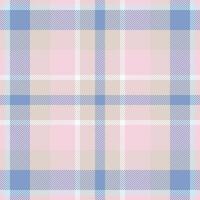 Plaid check pattern in pink. Seamless fabric texture. Tartan textile print. vector