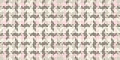 Stitch texture plaid pattern, workshop tartan seamless fabric. Repetitive textile background check in light and stone grey colors. vector