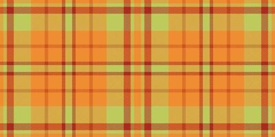Selection seamless texture , tracery tartan fabric check. Sewing plaid textile background pattern in orange and lime colors. vector