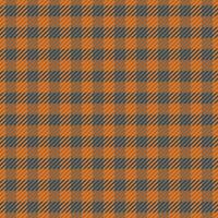 Content textile tartan pattern, custom check background . Stitch plaid fabric seamless texture in orange and peru colors. vector