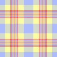 Aesthetic seamless plaid pattern, thread background tartan. Artistic texture fabric textile check in blue and lime colors. vector