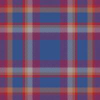 Plaid check pattern. Seamless fabric texture. Tartan textile print. vector