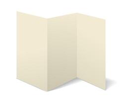paper flyer with realistic shadow. White blank page isolated on background. Mock up template. vector
