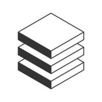 Cube logo, geometric design. Black and white Box logotype company, trendy techno emblem in isometric 3D style. vector