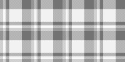 Improvement check tartan background, curve seamless texture plaid. Classical fabric pattern textile in white and medium gray colors. vector