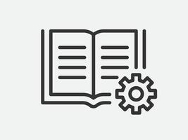 Guide icon , user manual. Service information document, instruction. vector