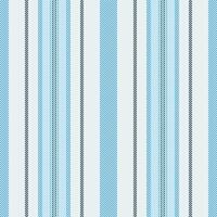 Grunge textile lines stripe, ragged fabric texture . Straight pattern seamless vertical background in white and cyan colors. vector