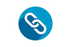 Chain link icon. Connection sign illustration. Linked interface design. vector