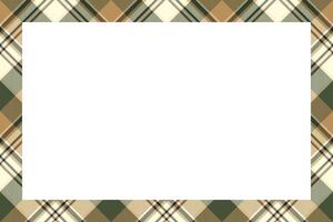 Vintage frame . Scottish border pattern retro style. Tartan plaid ornament. vector