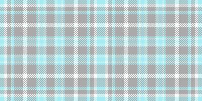 Dreamy fabric texture plaid, tiny background tartan. Skirt pattern seamless check textile in dark gray and cyan colors. vector