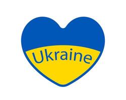 Ukrainian heart in blue-yellow colors of the flag of Ukraine. Symbol of freedom and democracy. vector