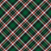 Tartan plaid pattern in green. Print fabric texture seamless. Check background. vector