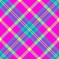 Order pattern textile, neat fabric tartan seamless. Fancy background texture check plaid in bright and cyan colors. vector