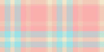 London check pattern seamless, birthday card fabric textile texture. Layer tartan background plaid in light and red colors. vector