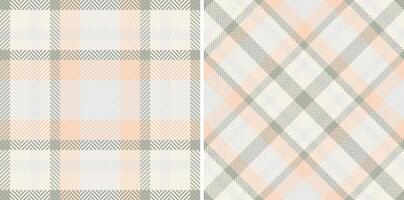 Texture check textile of seamless fabric plaid with a tartan pattern background. Set in coffee colors of clothing style trends. vector