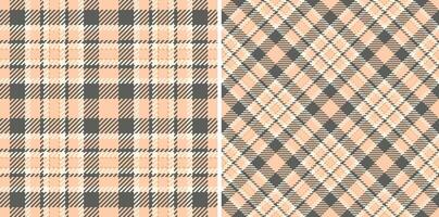 Seamless background of check pattern plaid with a fabric textile texture tartan. vector