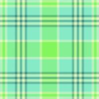 Quality plaid check tartan, effect fabric seamless. Chequered background texture pattern textile in mint and light colors. vector