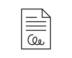 Note icon sign. Paper message or document page. vector