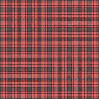 Merry fabric plaid tartan, fiber pattern background. Bedding textile seamless check texture in grey and red colors. vector