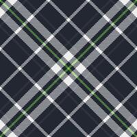 Oktoberfest plaid check texture, gift card background seamless . Repetitive tartan textile fabric pattern in dark and white colors. vector