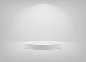 Empty stage. White background for presentation. illustration. vector