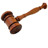 wooden gavel on transparent background png