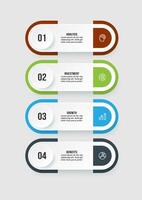 Infographic template business concept with workflow. vector